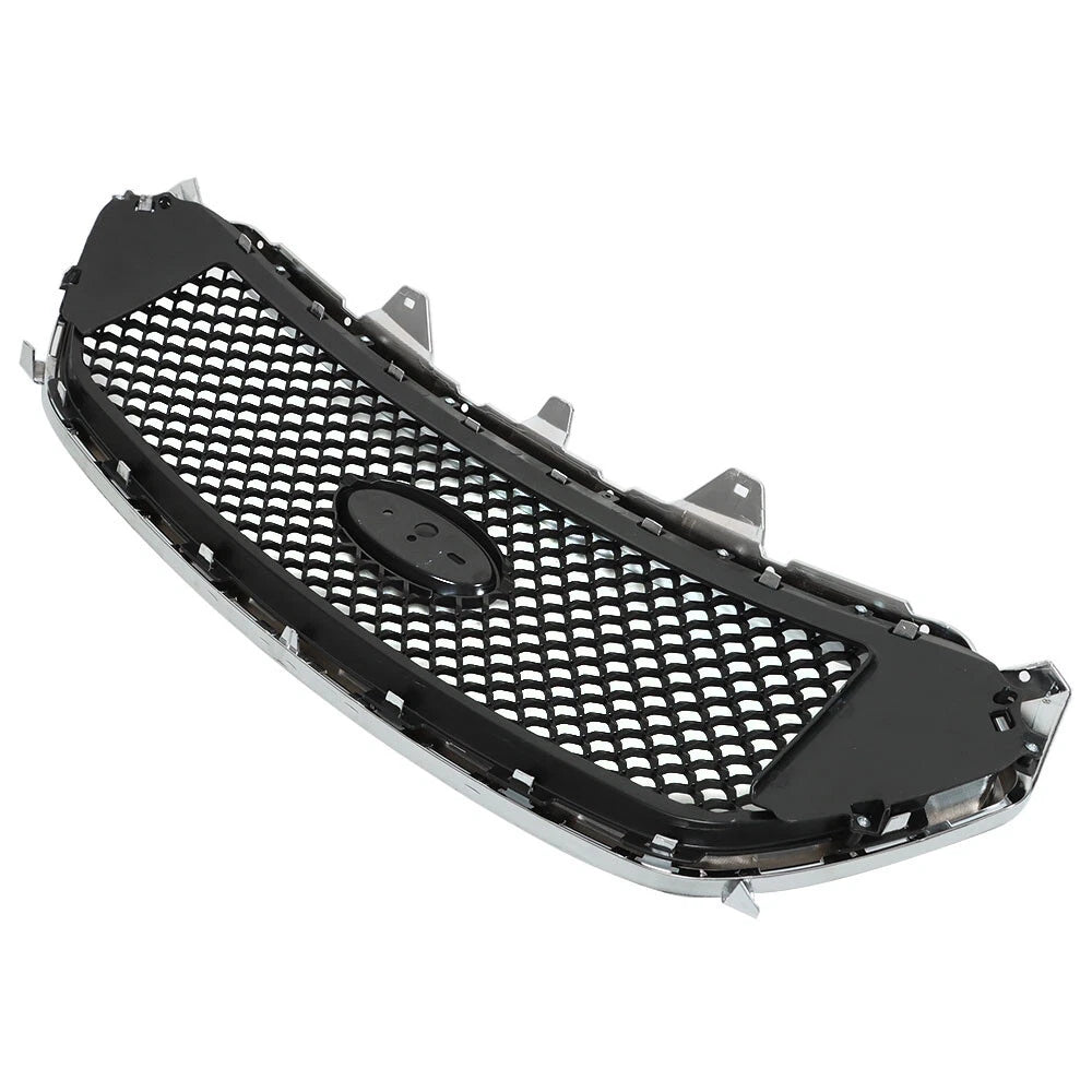 Front Upper Grille Replacement Set for Ford Taurus SHO (2013-2018) Black Chrome
