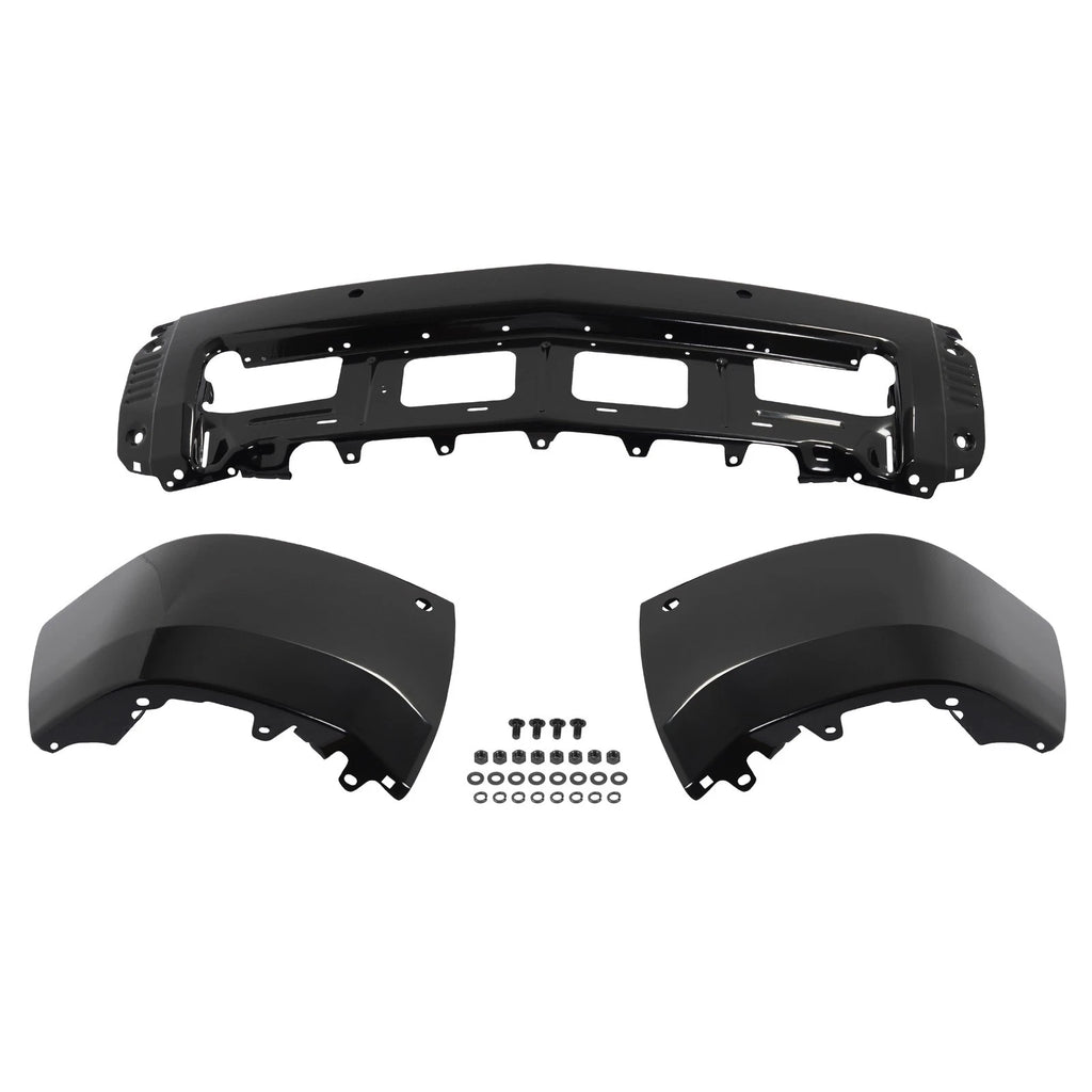 Front Bumper Face Bar for Chevrolet Silverado 1500 (2014–2015) Black W/o Fog Holes