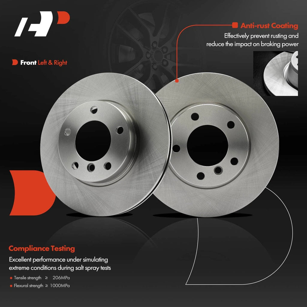 Front Disc Brake Rotors & Ceramic Pads for BMW 318i 320i 325i (1992–1998)