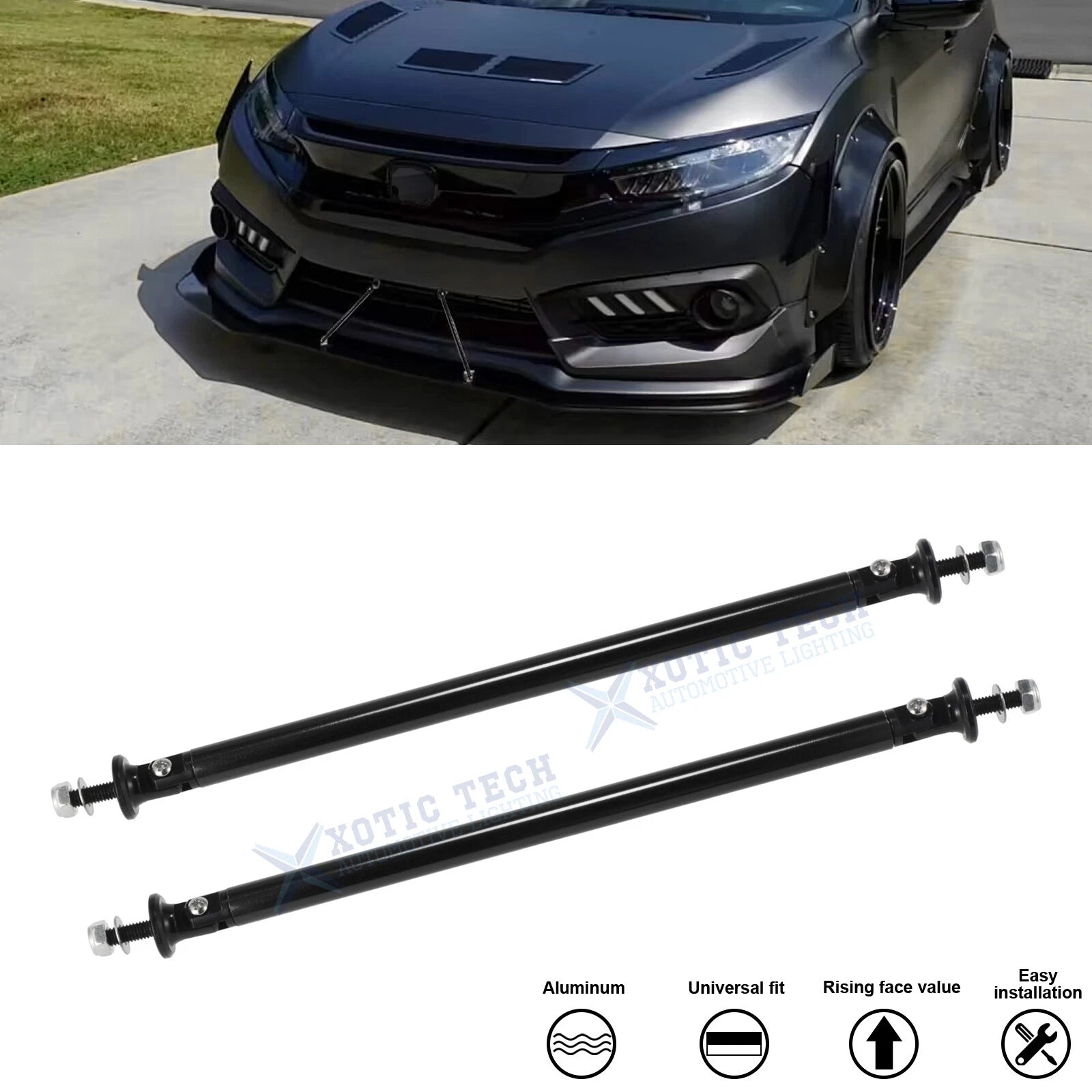 Bumper Diffuser Strut Rod Tie Bar for Honda Civic Odyssey (2001–2024)