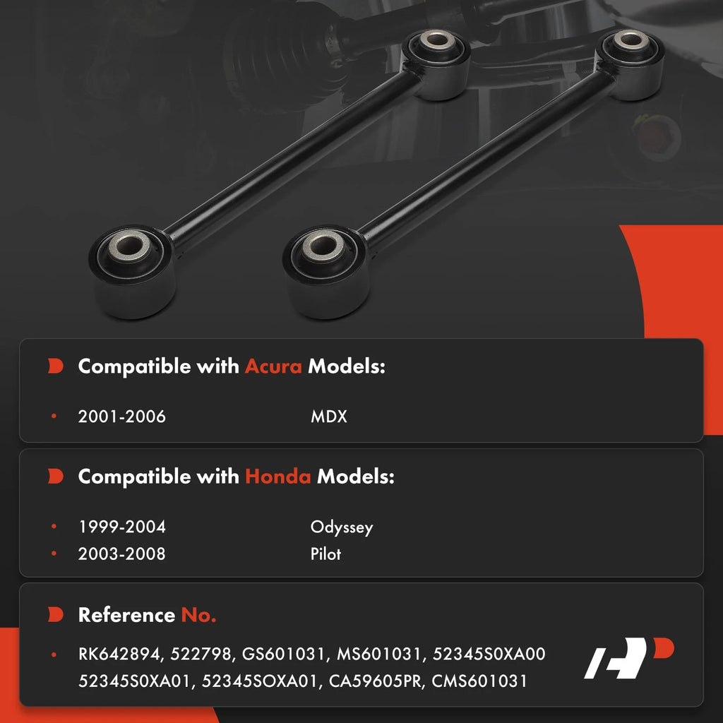2X Rear Lower Control Arm for Honda Pilot (2003-2008) Odyssey (1999-2004)