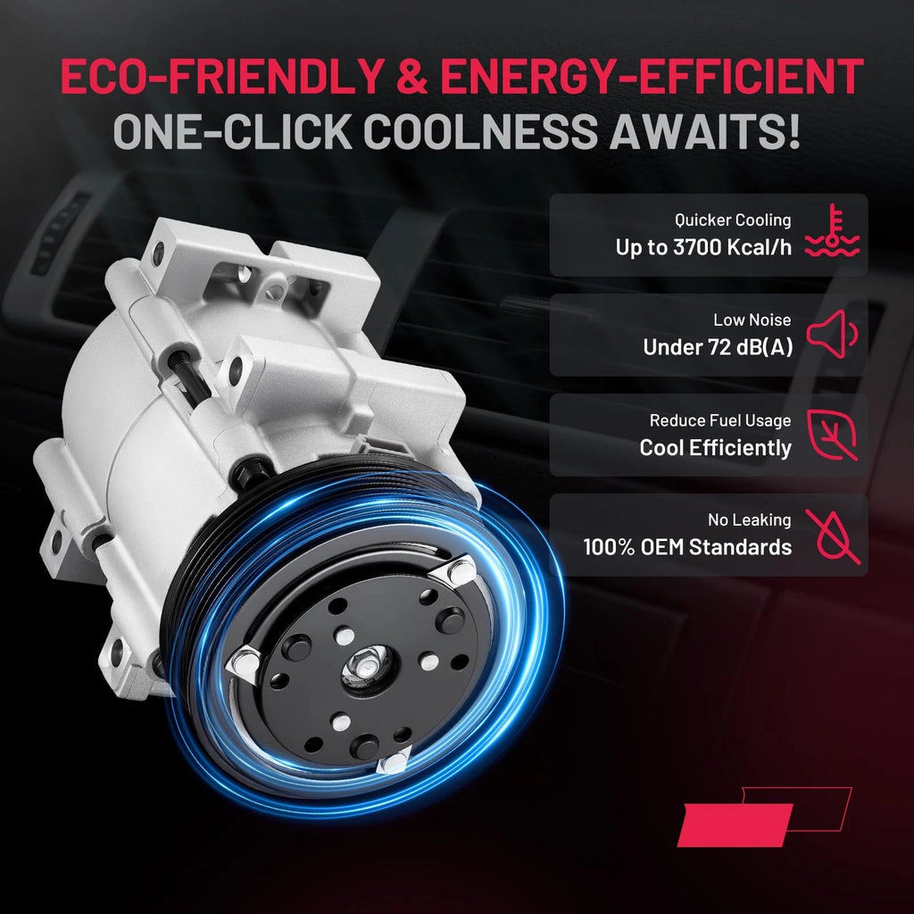 AC Compressor for Ford F-250 Super Duty 7.3L (1999–2003), Mercury Cougar (1989–1990)