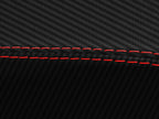 Carbon Fiber Console Lid Cover for Hyundai Tiburon (2003–2008) Black Red Stitch