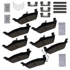 8x Front Rear Brake Ceramic Pads Kit for Lincoln Mark LT (2006–2008) D1012
