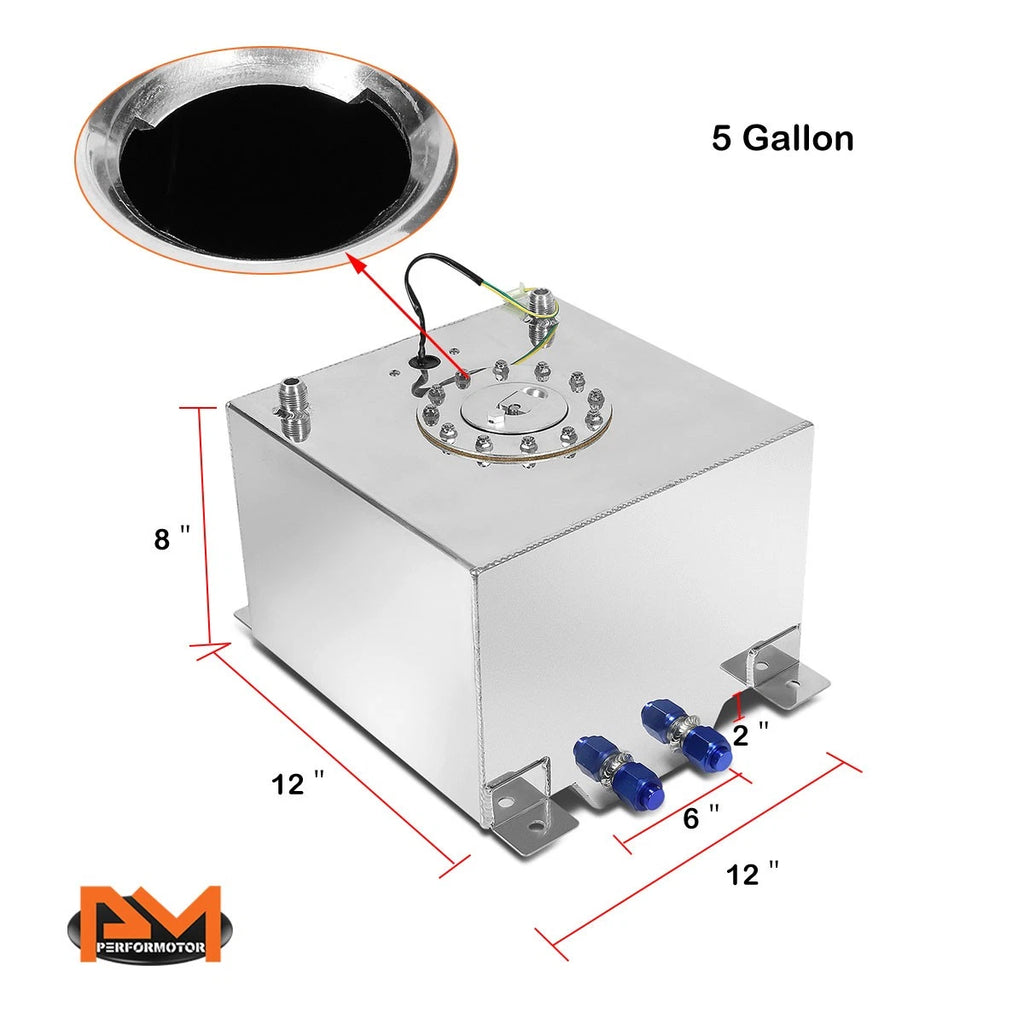 5 Gallon Aluminum Chrome Fuel Cell for Universal Applications
