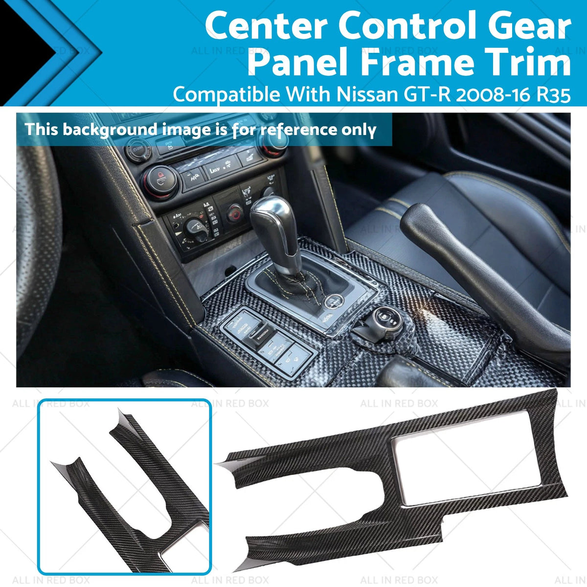 Center Control Panel Trim for Nissan GTR R35 (2008–2016) Real Carbon Fiber