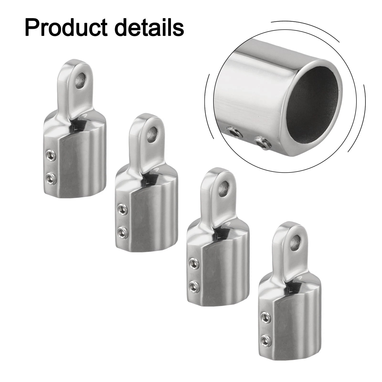 Bimini Top Cap Hardware for Fishing and Bass Boats (Stainless Steel)