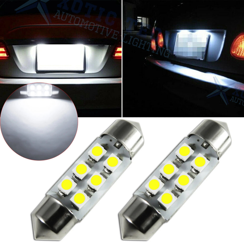 Festoon LED License Plate Tag Light Bulbs for Make Model (2010–2020)