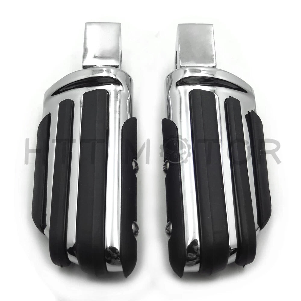 Chrome Rubber Pilot Footpeg Footrest for Kawasaki Ninja 250R (2000–2012) Z10 (2003–2016)
