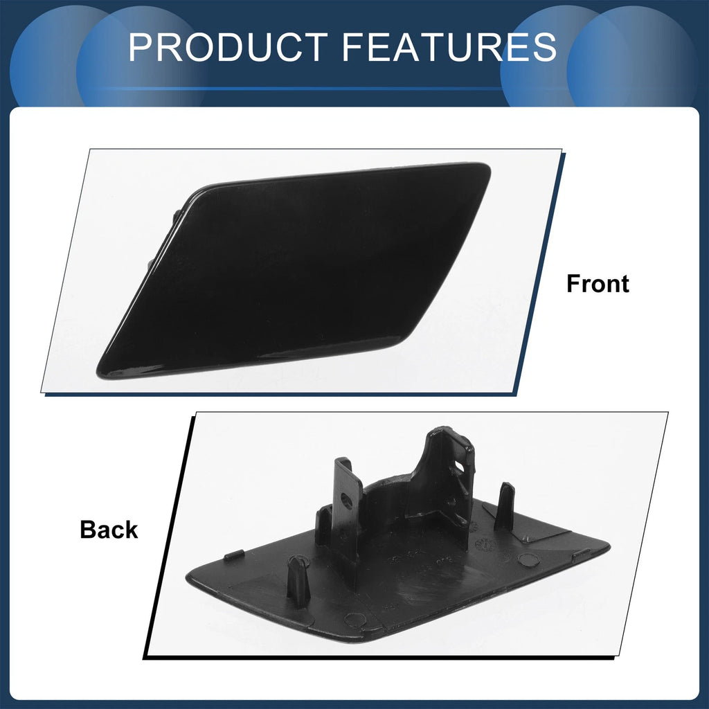 Front Left Washer Nozzle Cover Cap for Audi Q5 S-Line (2018–2020) 1 Pcs Black