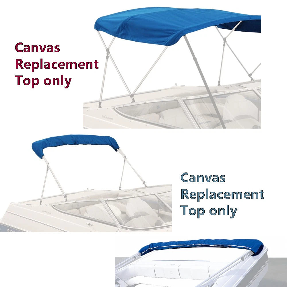 Bimini Top Boat Cover for 4 Bow (96"L x 54"H x 54"-60"W)