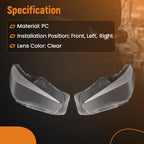 Set of 2 Headlight Lens Covers for Infiniti Q50 (2014–2021)