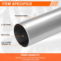 2" OD Mild Steel 180 Degree Slip Fit Exhaust U-Bend for Custom Applications