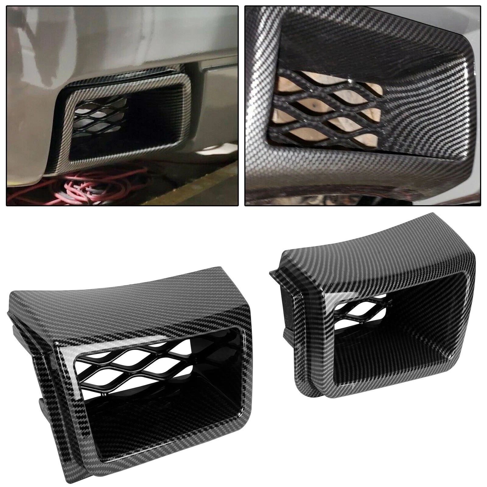 Set of 2 Carbon Air Ducts for Chevy Silverado 1500 (2003–2007)