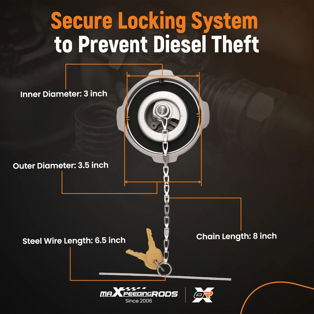 Fuel Cap with Keys for Freightliner Cascadia Columbia (2008–2018)