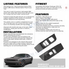 Carbon Fiber Look Door Window Lift Button Panel Trim for Dodge Challenger (2015-2023)