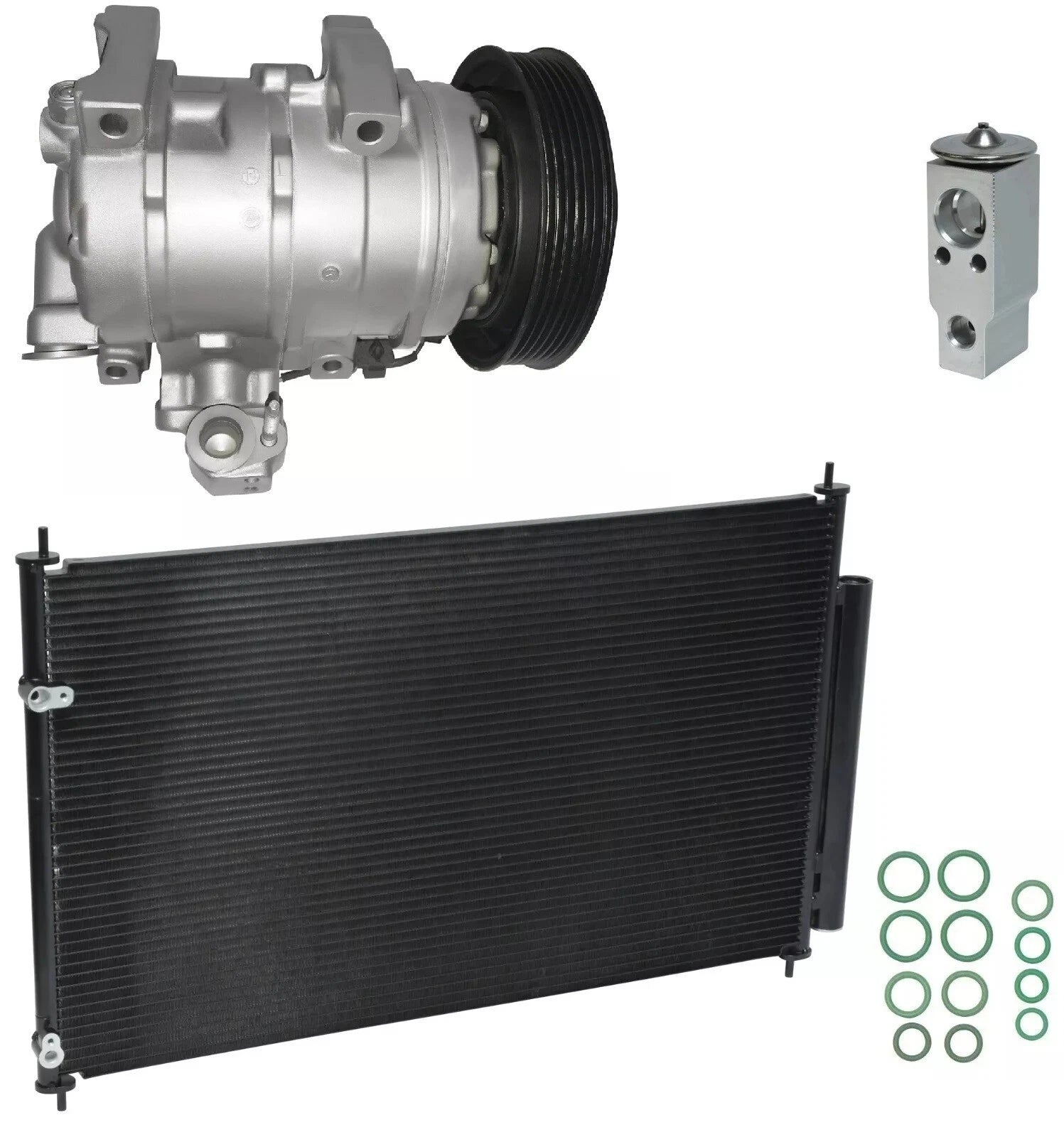 AC Compressor Kit With Condenser for Acura MDX 3.7L (2010-2013)