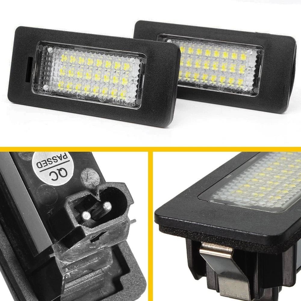 2X White LED License Plate Light for Volkswagen Golf/GTI (2000–2014)