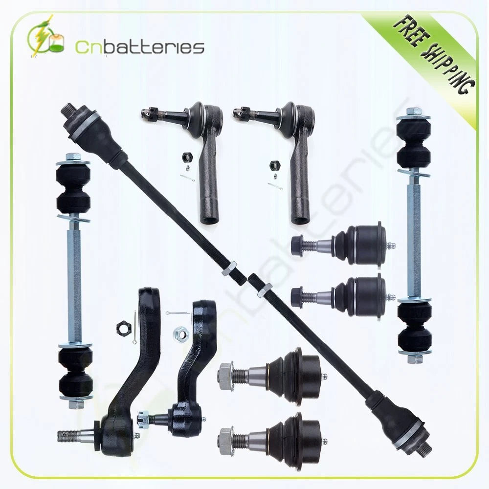 Set of 12 Front Ball Joint Tie Rod Pitman Idler Arm for Chevy Silverado 1500 Tahoe (2007–2014)
