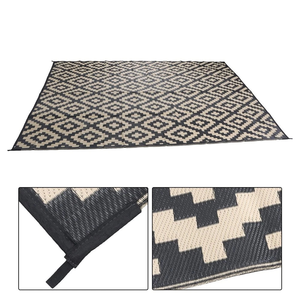 Reversible Waterproof Outdoor Rug for RV Mat (Camping, Patio)