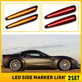 Set of 2 Smoked LED Side Markers for 2005-2013 C6 Corvette