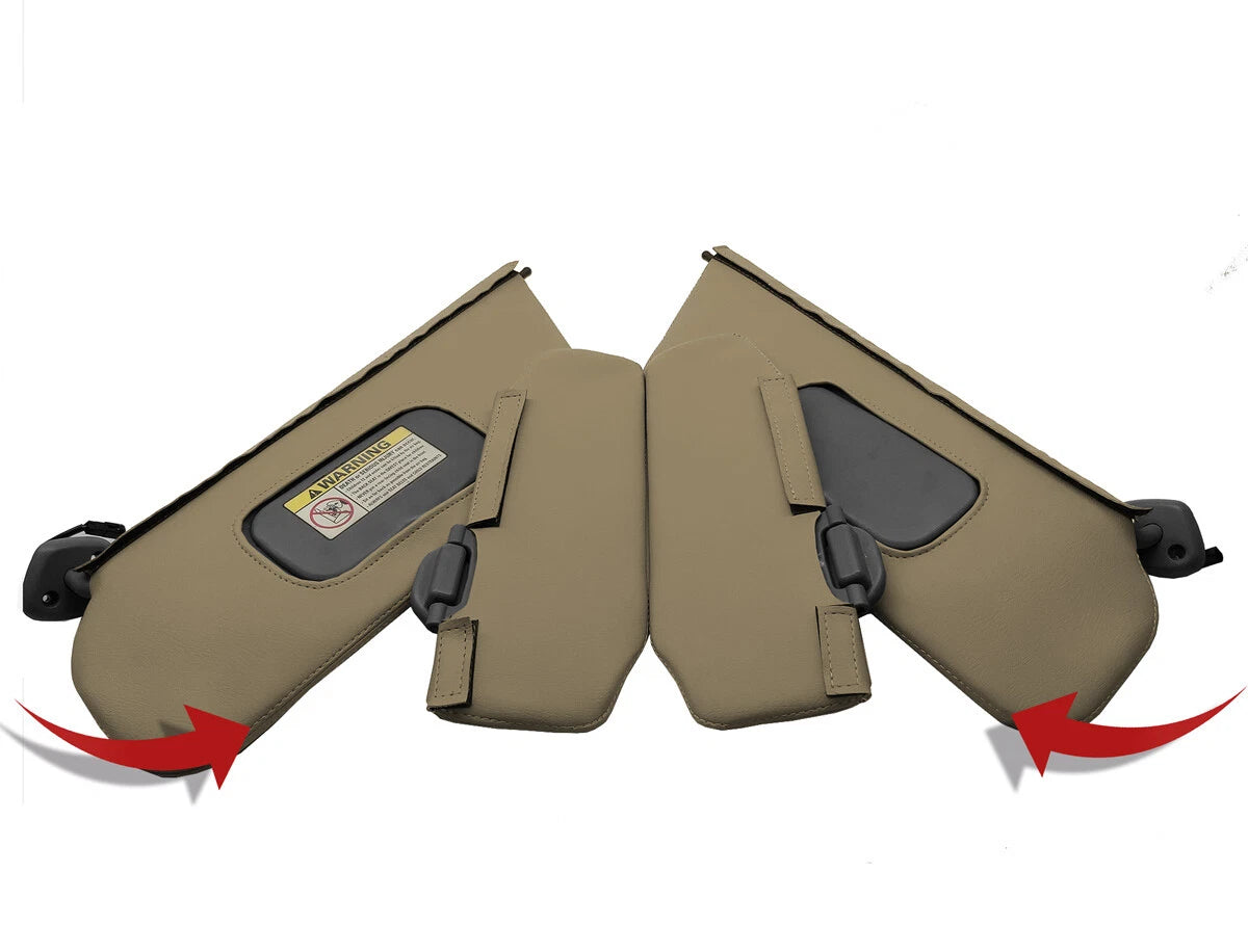 Sunvisors for Ford F250 F350 F450 F550 (1999–2007) Med Parchment