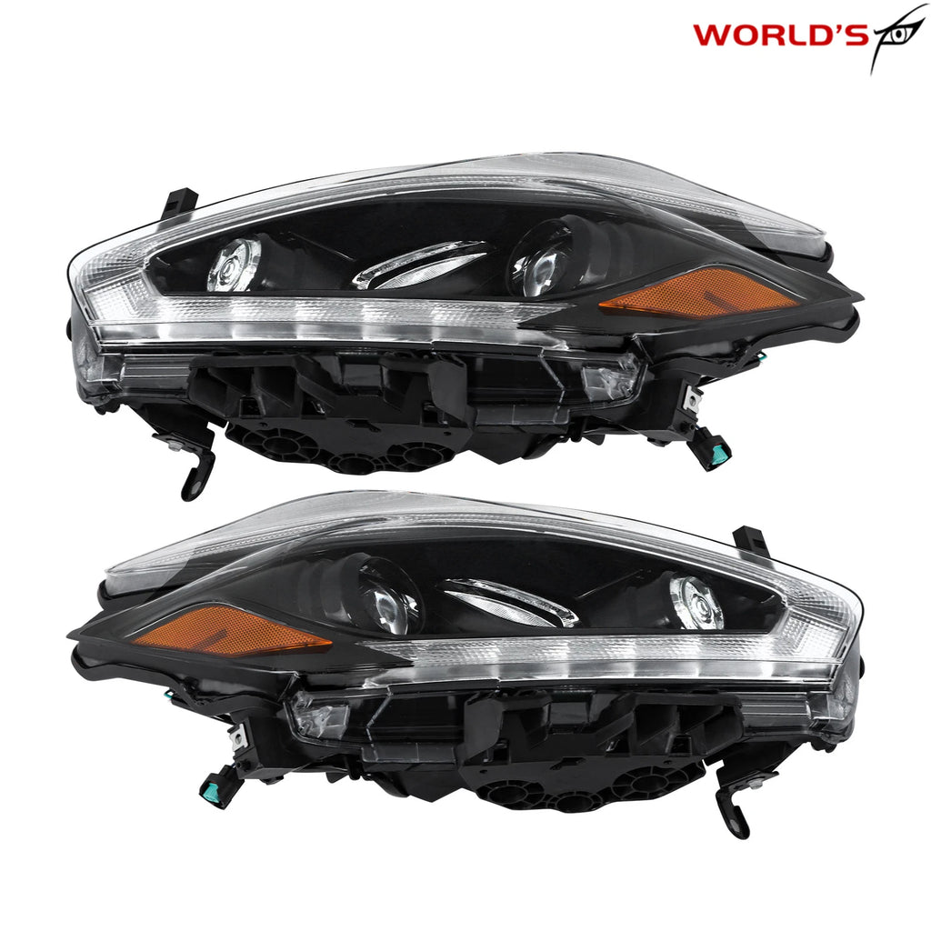 Halogen Black LED DRL Projector Headlights for Nissan Murano (2015–2018)