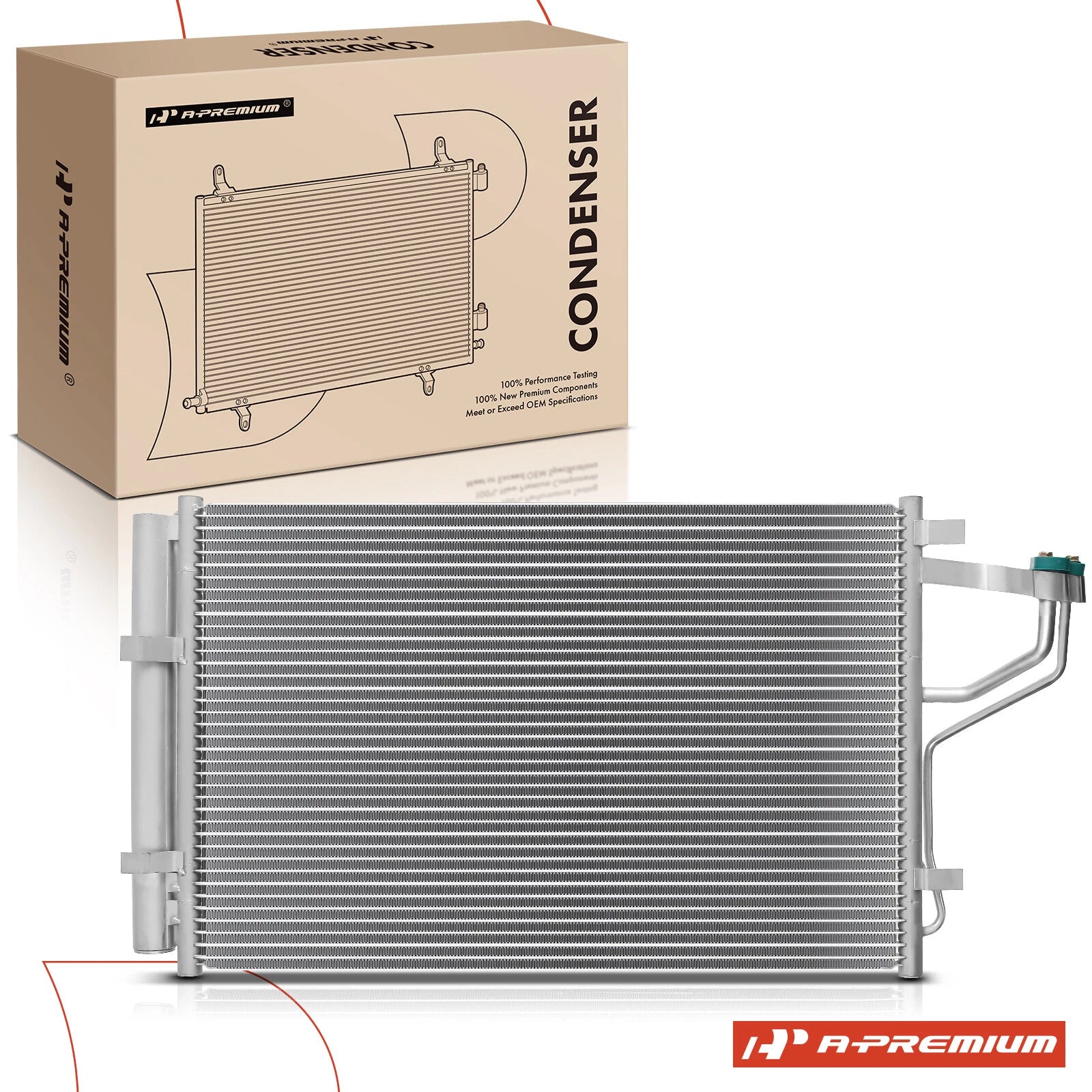 A/C Condenser with Dryer & Bracket for Hyundai Elantra (2011–2013)