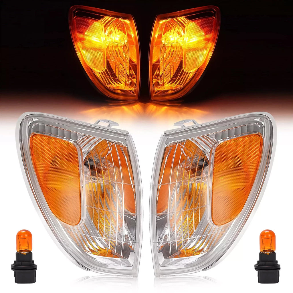 Chrome Amber Corner Lights Signal Marker Lamps for Land Cruiser (1998–2004)