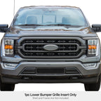 Lower Bumper Grille Insert for Ford F-150 (2021-2023) Black Mesh Stainless