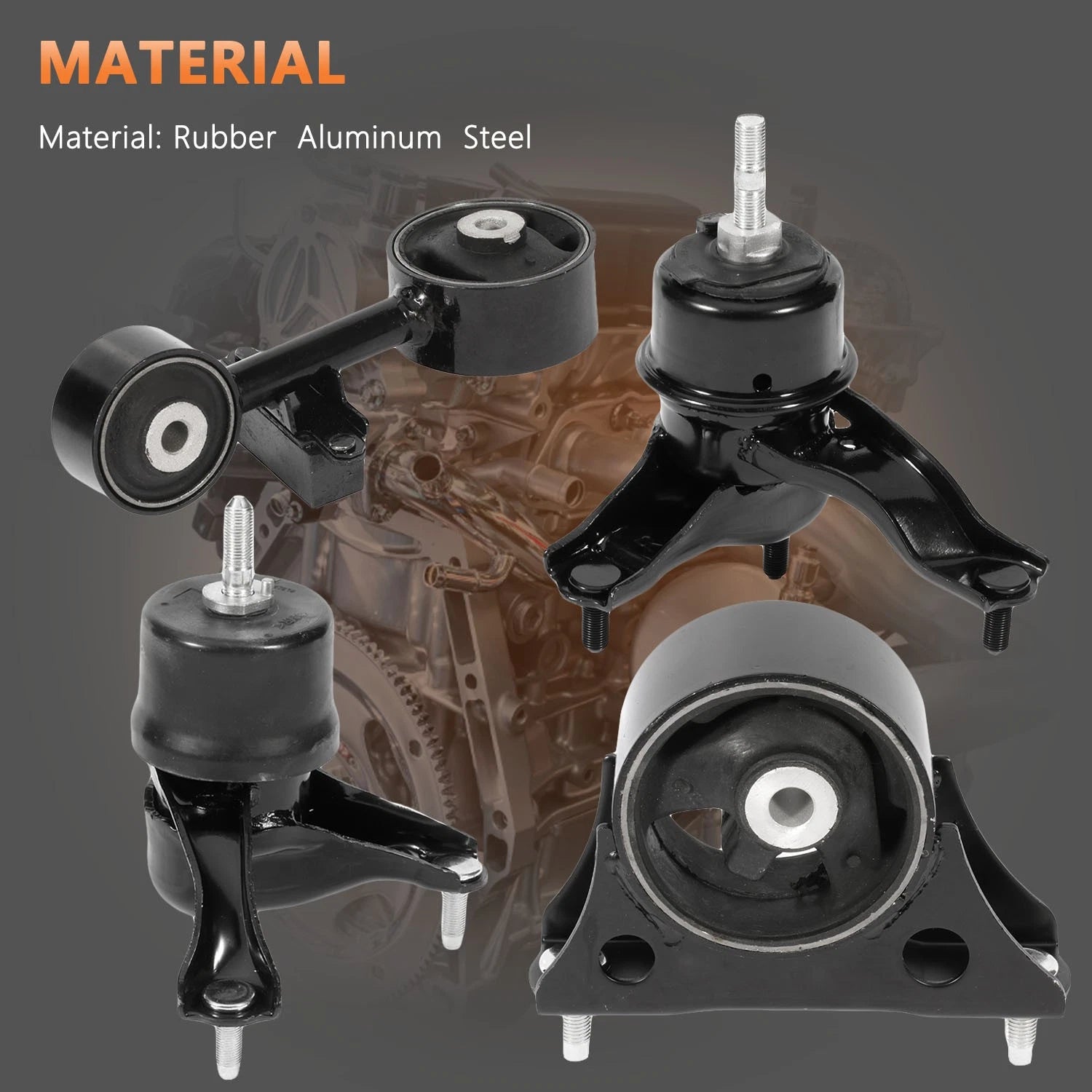 Set of 4 Engine Transmission Motor Mounts for Toyota Highlander (2001–2003)