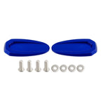 Blue mirror delete blanking block off plates for BMW S 1000 RR (2020–2023)
