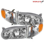Set of 2 Headlights for Toyota Corolla (2001–2002) with Corner Signal Lamp