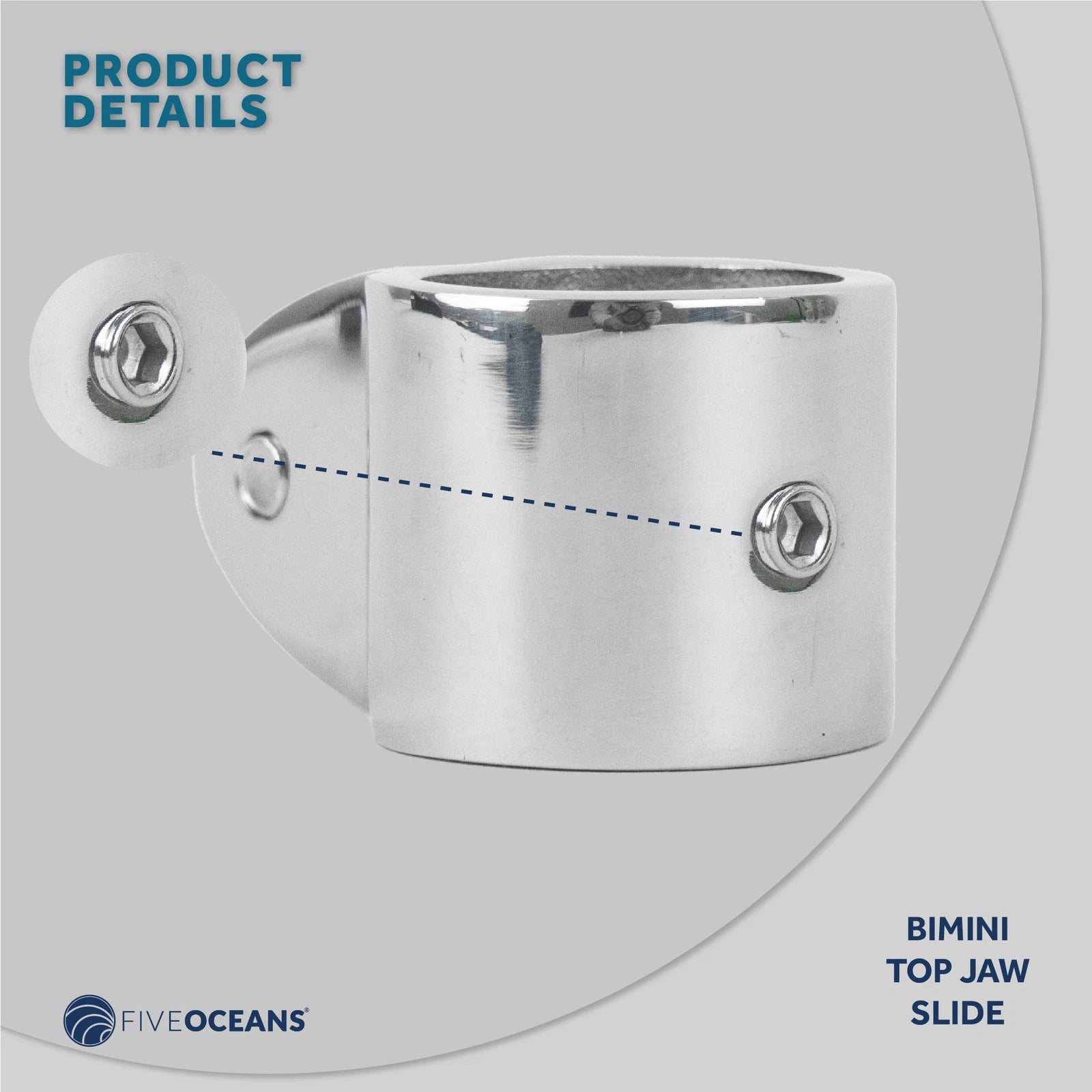 Bimini Top Hardware for Marine Bimini Top (1-inch Jaw Slide, Stainless Steel)