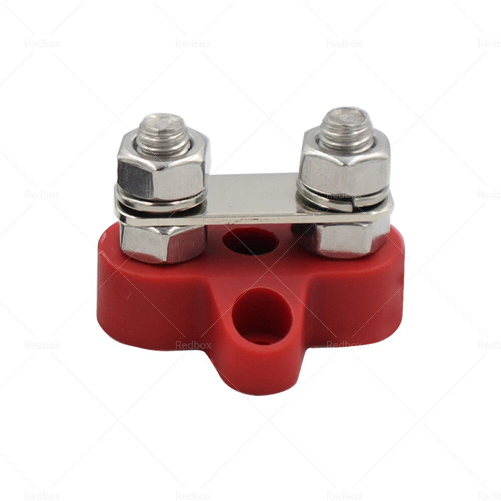 Bus Bar M8-M8 2 Post 150A Red for 12V 24V Systems