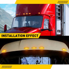 Amber Cab Roof Marker Lights for Peterbilt 579 & Kenworth T680 T770 T880