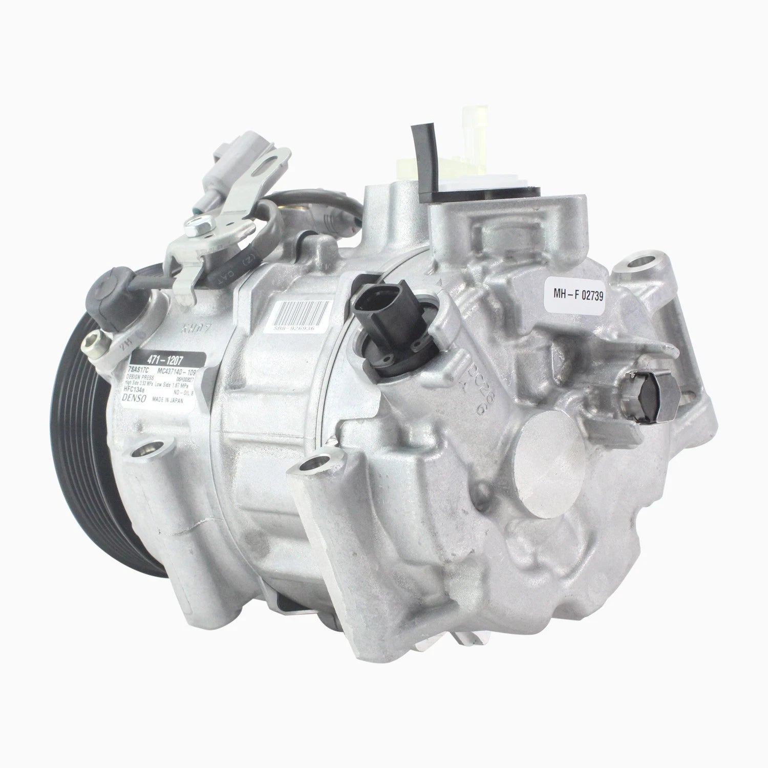 Denso A/C Compressor w/ Clutch 471-1207 for Lexus RX350L, Toyota Highlander, Sienna (2018–2023)