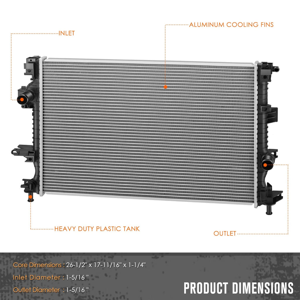 Aluminum Core Cooling Radiator DPI-13658 for Ford Fusion Lincoln MKZ (2017–2020)