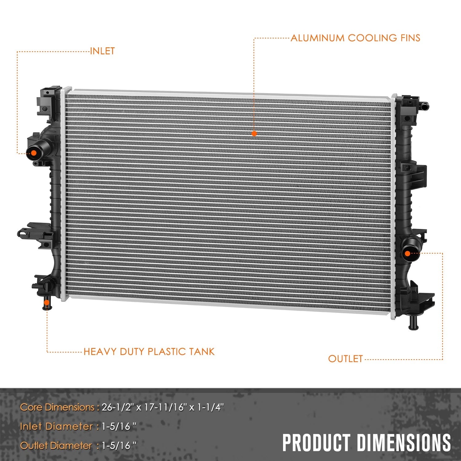 Aluminum Core Cooling Radiator DPI-13658 for Ford Fusion Lincoln MKZ (2017–2020)