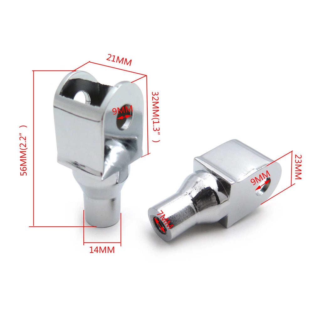 Chrome Foot Pegs Connection Fittings for Honda VTX Sabre Spirit ACE Aero Magna (2002–2009)