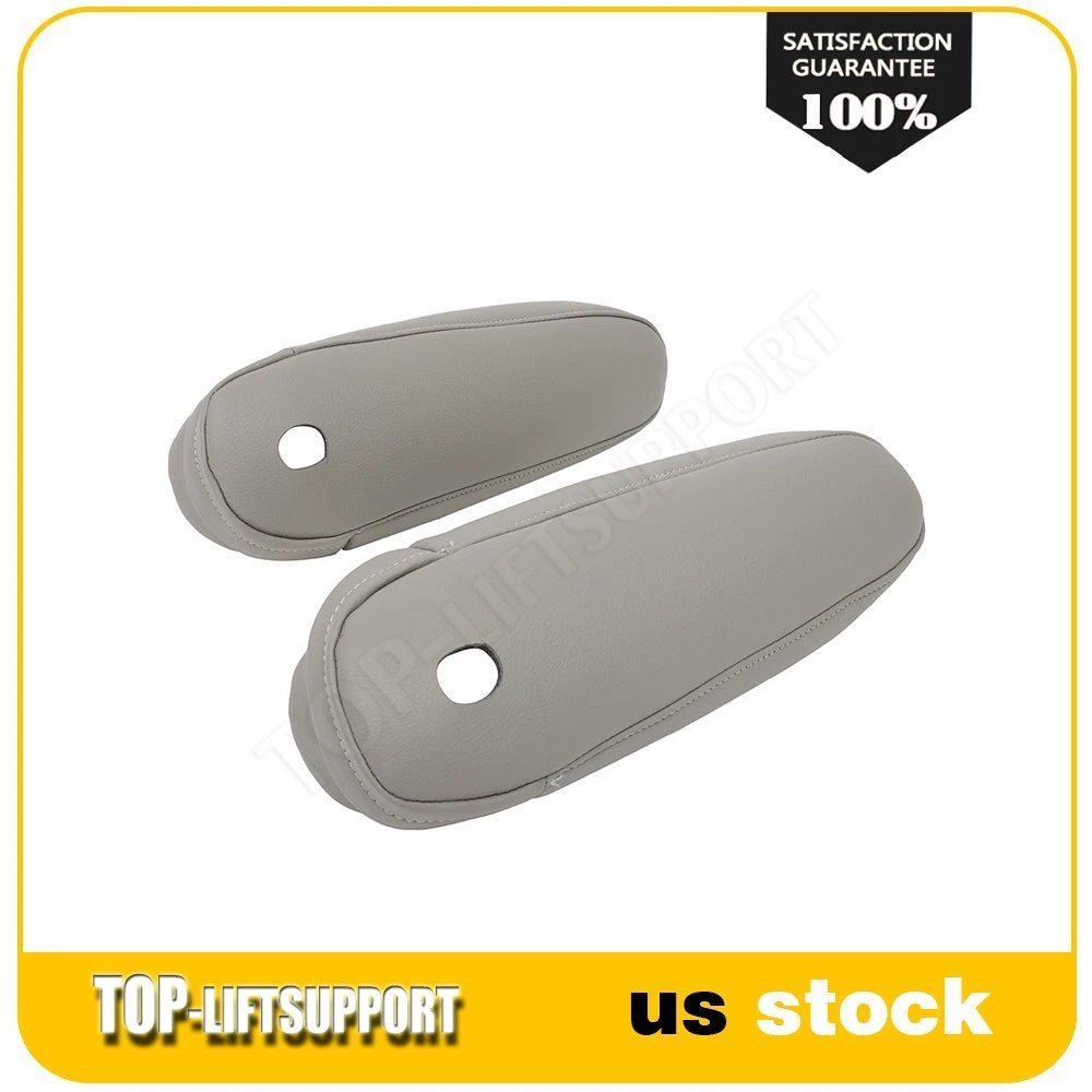 Pair of Door Panels for Toyota Sienna (2011–2017) Gray Leather Armrest Cover