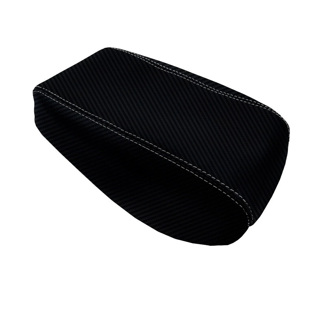 Console Lid Armrest Cover for Ford Escape (2017–2019) Gray Stitch PVC