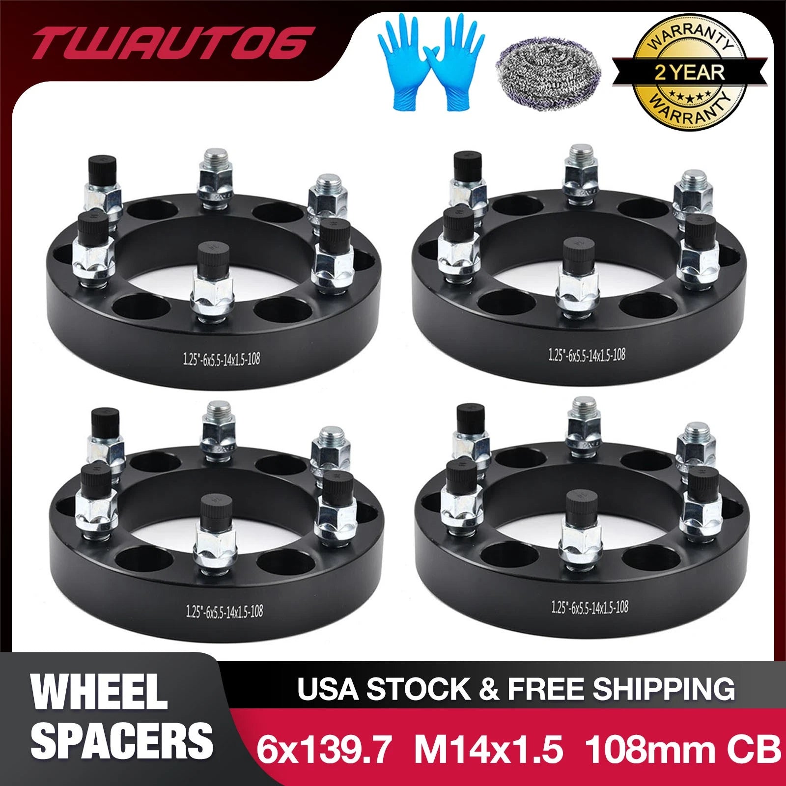 Wheel Spacers for Chevrolet Silverado 1500 for Cadillac GMC (2014–2020)