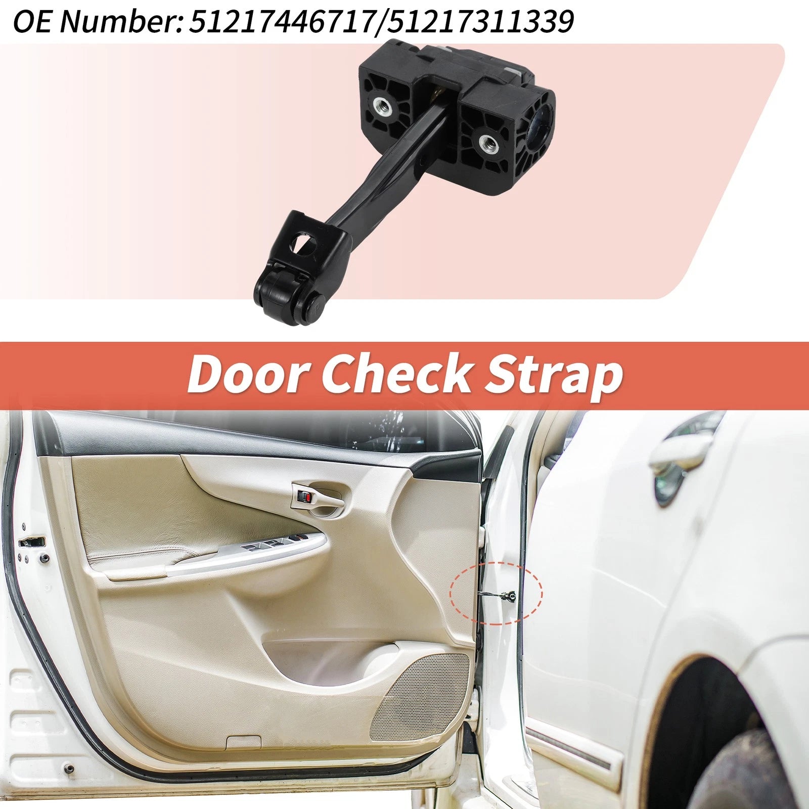 Front Door Check Strap for BMW 3 Series F30 (2011–2015) No.51217446717
