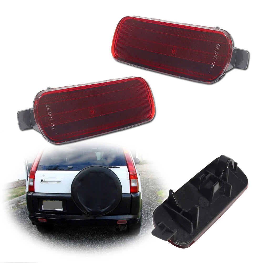 Set of 2 Rear Bumper Reflector Marker Lights for Honda CR-V (2002–2004)