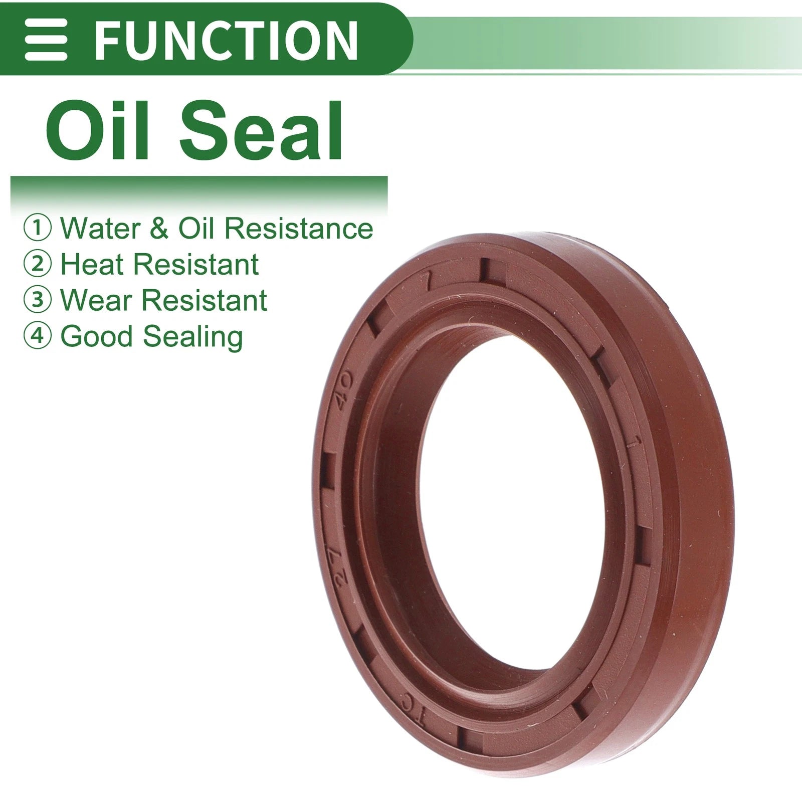 Set of 5 Oil Seal Rotary Shaft Seal FKM Rubber 27x40x7mm