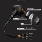 LED Turn Signal Indicator Lights for Motorcycle Red/Amber