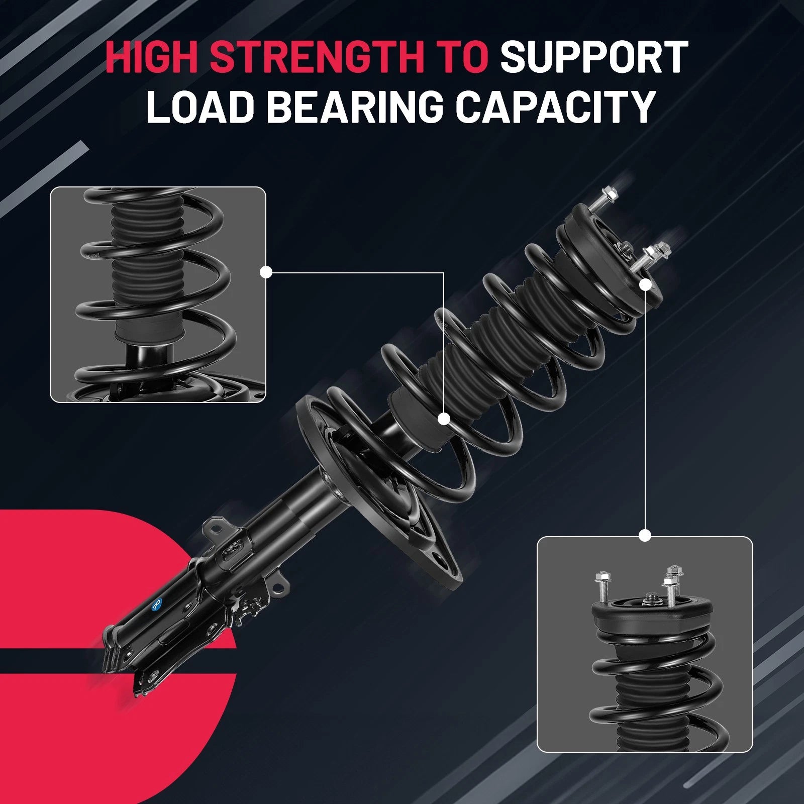 Set of 2 Rear Complete Struts for Toyota Avalon, Camry (2007–2011) & Lexus ES350 (2007–2012)