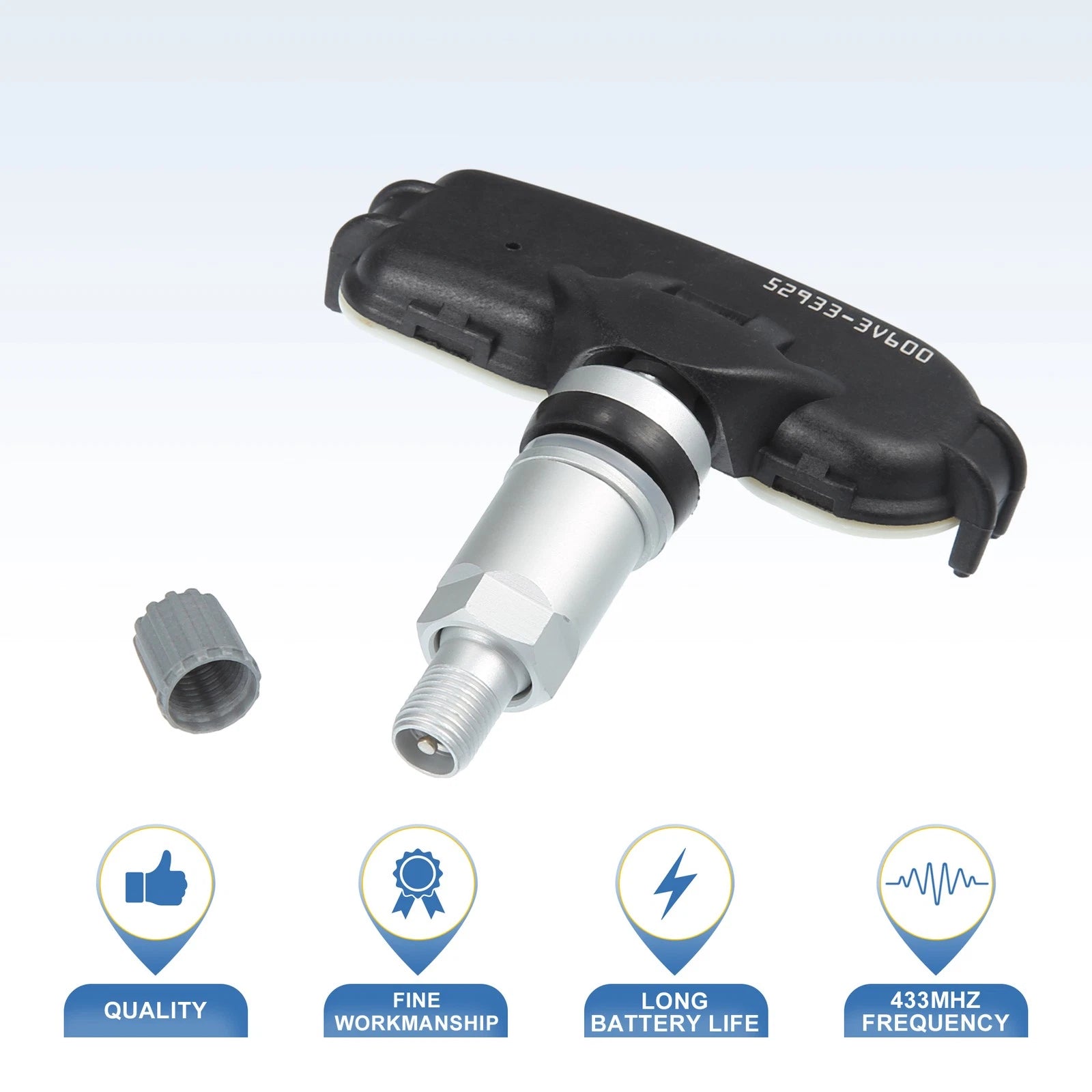 Set of 4 TPMS Sensors for Hyundai Grandeur (2014–2016) No. 529333V600