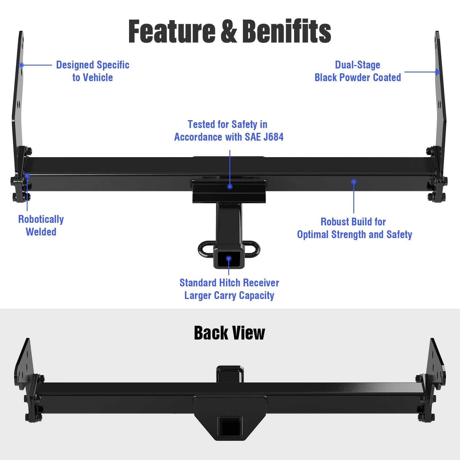 Towing Hitch Receiver Class 3 for Isuzu Hombre (1996-2020)